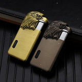 American Eagle Windproof Jet Flame & Soft Flame Lighter Refillable Butane Gas Torch Lighter Dual USE For Both Outdoor Camping Campfire Ignition Birthday Christmas Gifts For Men Women Him Her Dad Friend (No Gas)