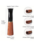 Cowinsky Wooden Cigarette Holder with Metal Interface Set of 4 Handmade from Natural Wood