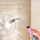 3PCS 360° Rotation Flexible Neck Plasma Lighter Windproof Flameless USB Rechargeable Lighter With LED Power Display Long Electric Electronic Lighter For Candle Gas Stove Ignition Firework