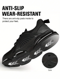 Safety Shoes For Men, With Air Cushion Puncture Resistant Sole, Steel Toes, Breathable Mesh Upper, Lightweight Athletic Sneaker Shoe