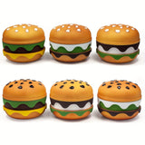 4-Layer Metal Burger Spice Herb Grinder, Creative Cute Burger Manual Tobacco Crusher, Suitable for Kitchen Daily Use, Great Xmas Christmas Day Gifts Idea Gift for Women Men Friend