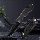 1 PC Portable Pocket Knife Multifunctional Outdoor Tactical Knife Suitable For Camping Hiking Kitchen Outdoor Survival Exploration Hunting Crisis Situations Fruit And BBQ Cutting Father's Day Gift For Men Dad