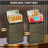 Classic Retro Full Pack Cigarette Case With USB Coil Lighter Suitable For 100's 100mm King Size Cigarettes Moisture-Proof Pressure Resistant Cigarette Storage Box Men's Women's Cigarette Accessories Christmas Gift Commemorative Day Gift Father's Day Gift