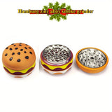 4-Layer Metal Burger Spice Herb Grinder, Creative Cute Burger Manual Tobacco Crusher, Suitable for Kitchen Daily Use, Great Xmas Christmas Day Gifts Idea Gift for Women Men Friend