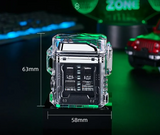Rechargeable Dual Arc Plasma Lighter - Windproof, IP56 Water Resistant, COB Light, Futuristic Mech Design Gift Box for Men Women Birthday Father's Day