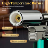 Professional Kitchen Butane Torch Lighter Powerful Windproof Blue Flame Jet Lighter Multi-Purpose Blow Torch Lighters For Outdoor Barbecue Cooking Soldering Refillable Metal Welding Gun (No Gas)