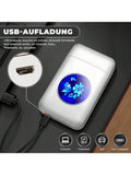Lafagiet 19PCS Kapazität Zigarettenetui mit USB elektrisches Feuerzeug für 84mm normale Größe, LED-Bildschirm, Rose rot magnetische Art Zigarettenschachtel Lagerung Geschenke für und Frauen Cool Zigarettenhalter