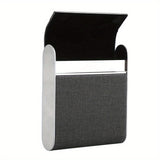 Classic Cigarette Case With Electric Lighter USB Rechargeable,  Holds 84mm Cigarettes Portable Metal Fabric Retro Cigarettes Holder Cigarette Box Christmas Gifts Ideas Father's Day Gift For Men Dad