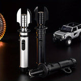 1pc Firesaber Lighter, Windproof Metal Torch Lighter With Safety Lock Adjustable Flame, Refillable Butane Gas Jet Lighter Good Helper For Candle Kitchen Outdoor Grill Camping BBQ Brulee Pudding Firework Fireplace