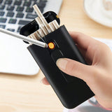 20 Stück Kapazität Regular Slim Zigarettenetui Box mit USB-Feuerzeug 100mm Größe wasserdicht feuchtigkeitsbeständig Zigarettenhalter austauschbar Wolfram Zündung