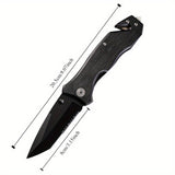 1 PC Portable Pocket Knife Multifunctional Outdoor Tactical Knife Suitable For Camping Hiking Kitchen Outdoor Survival Exploration Hunting Crisis Situations Fruit And BBQ Cutting Father's Day Gift For Men Dad