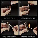 2 Pcs/Set Waterproof Permanent Lighters Flint Match Igniters Permanent Match Striking Set Can Be Reused 10000 Times For Emergency Igniters Suitable For Outdoor Camping Father's Day Gift For Men Dad