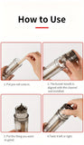 1 Pc Black Mini Manual Plastic Spice Herb Grinder With Cone Holder, 3-Layer Cone Roller