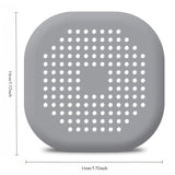 9pcs 5.5 Inches Silicone Square Drain Filter Cover For Shower Kitchen Sink 5.5" TPR Flat Strainer Stopper With Suction Cups Anti-Blocking Hair Catcher Kitchen Bathroom Bathtub Accessories Essentials (Gray+Black+White)