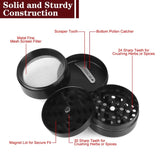 2pcs 1.6" 4 Layers Zinc Alloy Herb Grinder Multifunctional Crusher Premium Manual Spice Grinder Herb Herbal Mill Kitchenware Essential Perfect For Grinding Spices Herbs