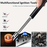 2pcs Windproof Torch Lighter USB Rechargeable Lighter, Electric Long Lighter With 360° Flexible Neck, Suitable For Candles, BBQ, Camping , Indoor & Outdoor Use