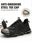Safety Shoes For Men, With Air Cushion Puncture Resistant Sole, Steel Toes, Breathable Mesh Upper, Lightweight Athletic Sneaker Shoe