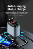 Retractable Car Charger, No Entanglement Required Fast Charging Dual USB Ports Compact Car Phone Charger With LED Light For Travel, Universal Compatible All Phones