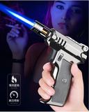 1PC Kitchen Torch Lighter, Pistol-like Metal Welding Gun Refillable Butane Gas Lighter Multi-functional for Outdoor Camping Barbecue Kitchen Cooking, Father's Day Gift for Men Dad(excluding Butane)
