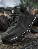 Safety Shoes For Men, With Air Cushion Puncture Resistant Sole, Steel Toes, Breathable Mesh Upper, Lightweight Athletic Sneaker Shoe