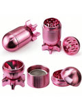 1pc 4-Layer Missile Shape Tobacco Grinder,  1.5" Inches Cute Aluminum Alloy Spice Grinder, 40mm Cigarette Herb Metal Manual Grinder, Kitchen Accessories With Cleaning Brush For Kitchen