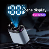 Retractable Car Charger, No Entanglement Required Fast Charging Dual USB Ports Compact Car Phone Charger With LED Light For Travel, Universal Compatible All Phones