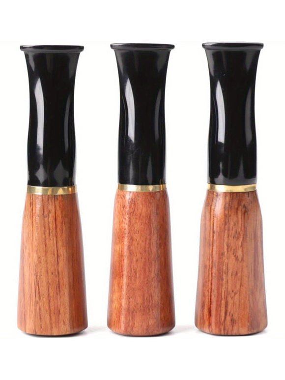 Cowinsky Wooden Cigarette Holder with Metal Interface Set of 4 Handmade from Natural Wood