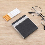 Classic Cigarette Case With Electric Lighter USB Rechargeable,  Holds 84mm Cigarettes Portable Metal Fabric Retro Cigarettes Holder Cigarette Box Christmas Gifts Ideas Father's Day Gift For Men Dad