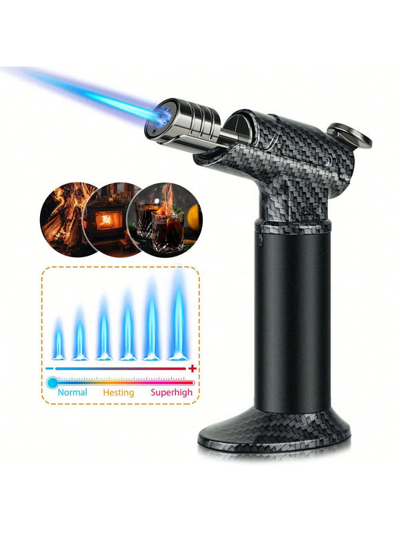 1 Stück Metall Direct Punch Windproof Welding Gun Spray Gun Aufblasbares Feuerzeug Outdoor Gas Fackel Feuerzeug für Camping Wandern BBQ Herd Küche Kochen Backen Kerze Beifuß Zigarre