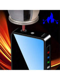 1PC Dual Flame Plasma Double Arc Lighter Windproof Jet Torch Lighter Adjustable Jet Flame Refillable Butane Gas Lighter USB Rechargeable Electric Electronic Lighter, Gift Box Package, Gift Ideas For Men Women Dad Him Her