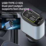 Retractable Car Charger, No Entanglement Required Fast Charging Dual USB Ports Compact Car Phone Charger With LED Light For Travel, Universal Compatible All Phones