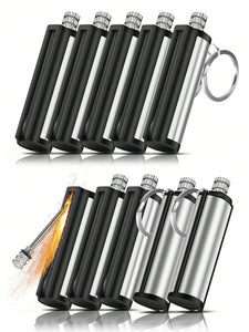 10 Pcs/Set Waterproof Match Stick Lighter, Permanent Match Lighters, Forever Matches Flint Keychain Emergency Survival Tools For Outdoor Camping Campfire