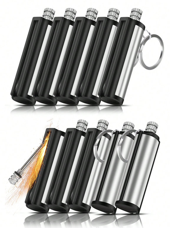 10 Pcs/Set Waterproof Match Stick Lighter, Permanent Match Lighters, Forever Matches Flint Keychain Emergency Survival Tools For Outdoor Camping Campfire