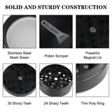 2pcs 1.6" 4 Layers Zinc Alloy Herb Grinder Multifunctional Crusher Premium Manual Spice Grinder Herb Herbal Mill Kitchenware Essential Perfect For Grinding Spices Herbs