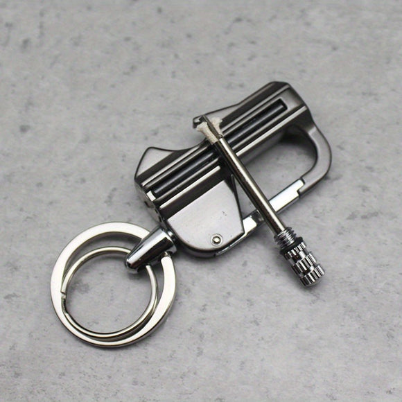 1PC 10,000 Matches, Kerosene Lighter, Pendant, Outdoor Portable, With Beer Opener And Keychain ,Father's Day Gift For Men Dad(Without Fuel)