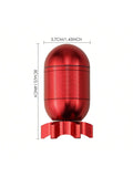 1pc 4-Layer Missile Shape Tobacco Grinder,  1.5" Inches Cute Aluminum Alloy Spice Grinder, 40mm Cigarette Herb Metal Manual Grinder, Kitchen Accessories With Cleaning Brush For Kitchen