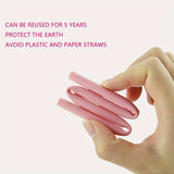 2packs Reusable Straws With Keychain Container, Silicone Foldable Portable Drinking Straw Set Including Cleaning Brush, Suitable For Party Travel, Easy To Clean, Portable, Birthday Anniversary Gifts For Men Women Her Him