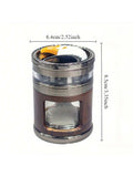 1Pc 2.5" 4 Layer Metal Tobacco Grinder, American Eagle Spice Herb Herbal Grinders With Large Capacity Holder For Kitchen