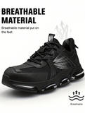 Safety Shoes For Men, With Air Cushion Puncture Resistant Sole, Steel Toes, Breathable Mesh Upper, Lightweight Athletic Sneaker Shoe
