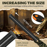 Outdoor Fire Starter Ferro Rod With Gift Box, Drilled Flint And Steel Fire Starter Survival Tool EDC Kit With Whistle, Paracord Lanyard, Ferrocerium For Emergency, Campfires