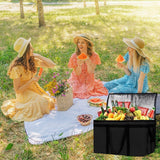 2pcs/Set XXXL Large Black Insulated Food Delivery Bag L23xW14*H15" With Removable Hard Bottom Board For Catering Grocery, Doordash, Picnic
