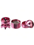 1pc 4-Layer Missile Shape Tobacco Grinder,  1.5" Inches Cute Aluminum Alloy Spice Grinder, 40mm Cigarette Herb Metal Manual Grinder, Kitchen Accessories With Cleaning Brush For Kitchen
