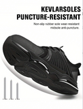 Safety Shoes For Men, With Air Cushion Puncture Resistant Sole, Steel Toes, Breathable Mesh Upper, Lightweight Athletic Sneaker Shoe
