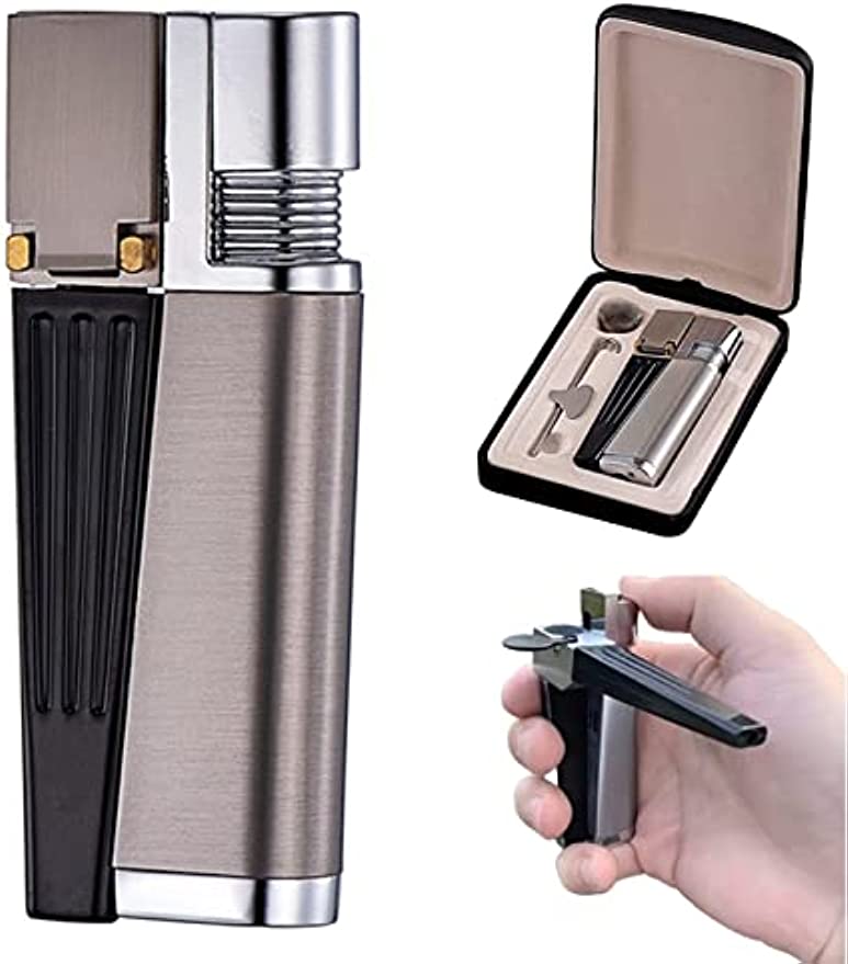 Multifunction 2-in-1 Metal Lighter Pipe Combo - Foldable Portable Hit ...
