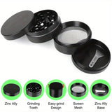 2pcs 1.6" 4 Layers Zinc Alloy Herb Grinder Multifunctional Crusher Premium Manual Spice Grinder Herb Herbal Mill Kitchenware Essential Perfect For Grinding Spices Herbs