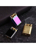 1PC Retro Style Kerosene Oil Trench Lighter, Antique Copper Permanent Match Striker, Refillable Kerosene Oil Lighter With Grinding Wheel Outdoor Fire Starter Flint Strikers Waterproof Matchstick Metal Lighter, Perfect For Outdoor Camping, Survival, Hiking