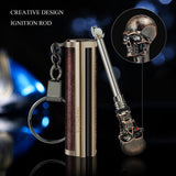 10000 Permanent Matchstick Strike Set 2 PCS/SET Matchsticks with Gift Box Permanent Lighter Matchstick Keychain Lighter Kerosene Refillable Flint Lighter, Christmas and Birthday Gifts, Father's Day Gift (excluding Fuel)