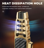 1PC Household Powerful Flame Cooking Lighter Refillable Butane Lighter, Safety Gas Lighter Adjustable Flame Cooling Lighter Suitable For Candles, Camping, BBQ, Kitchen, Men's Gifts, Father's Day Gifts (Gas Free)