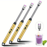 3PCS 360° Flexible Neck Plasma Lighter Windproof Flameless USB Rechargeable Lighter Long Electric Electronic Lighter For Candle Gas Stove Ignition Firework
