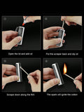 2pcs/Set Permanent Match Lighter With Keychain, Waterproof Forever Lighter Matches Can Strike More Than 10000 Times, Emergency Lighter For Outdoor Adventure Camping BBQ EDC Gear